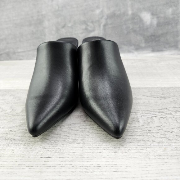 Rohb By Joyce Azria Women 6 Willow Point Closed Toe Mules Black PU ***Tried ON** - Picture 7 of 16